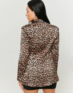 Blazer Ajusté Léopard en Satin^Tally Weijl New