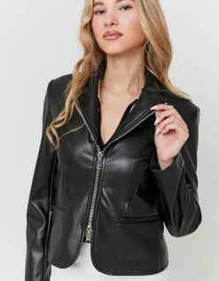 Blazer Zippé en Similicuir^Tally Weijl Fashion