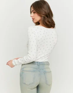 Body basique à fleurs avec bordures en dentelle^Tally Weijl Fashion