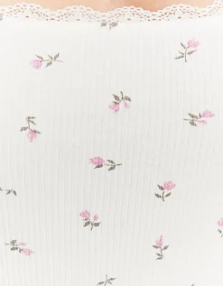 Body basique à fleurs avec bordures en dentelle^Tally Weijl Fashion