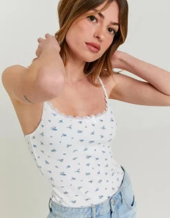 Body Basique Imprimé Floral avec Ourlet en Dentelle^Tally Weijl Sale