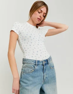 Body Basique Manches Courtes à Imprimé Floral^Tally Weijl Outlet