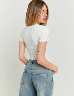 Body Basique Manches Courtes à Imprimé Floral^Tally Weijl Outlet