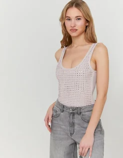 Body en Mesh avec Strass en Carrés^Tally Weijl New
