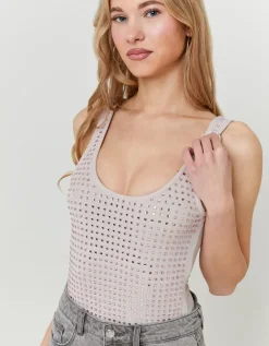 Body en Mesh avec Strass en Carrés^Tally Weijl New