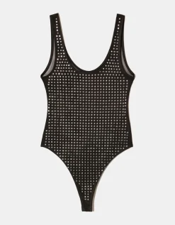 Body en Mesh avec Détails Strass^Tally Weijl Best