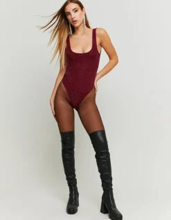Body en Mesh avec Détails Strass^Tally Weijl Hot
