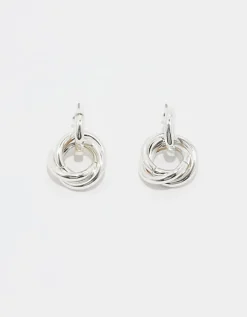 Boucles d'Oreilles Argentées Torsadées^Tally Weijl Outlet
