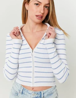 Cardigan Court Rayé Col Polo^Tally Weijl New