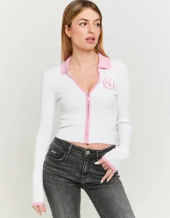 Cardigan Court Rayé Col Polo^Tally Weijl Sale