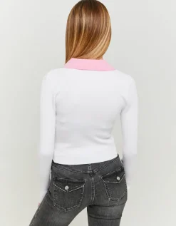 Cardigan Court Rayé Col Polo^Tally Weijl Sale