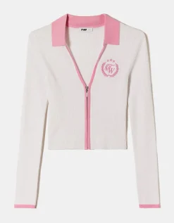 Cardigan Court Rayé Col Polo^Tally Weijl Sale