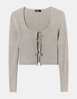 Cardigan en Maille avec Détail Nœuds^Tally Weijl Best