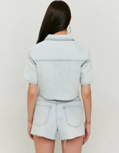 Chemise Courte en Denim avec Strass^Tally Weijl Discount