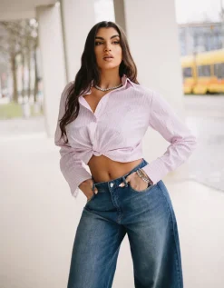 Chemise Droite avec Nœuds en Strass^Tally Weijl Fashion