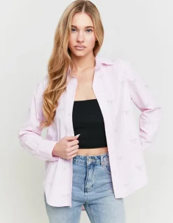 Chemise Droite avec Nœuds en Strass^Tally Weijl Fashion