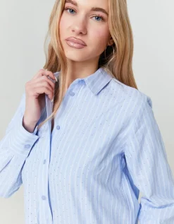 Chemise Droite Rayée avec Strass^Tally Weijl Sale