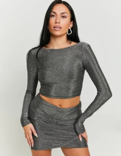 Crop Top Dos Nu en Lurex^Tally Weijl Outlet