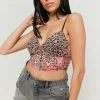 Crop Top en Mesh avec Imprimé Animalier^Tally Weijl Sale