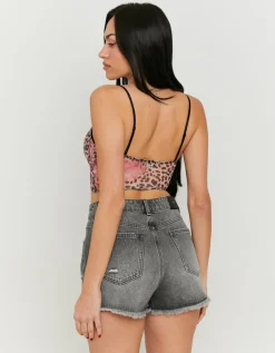 Crop Top en Mesh avec Imprimé Animalier^Tally Weijl Sale