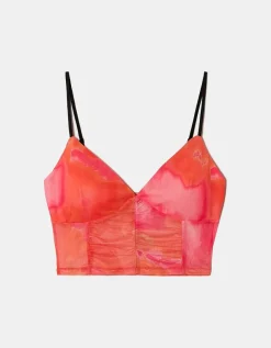 Crop Top en Mesh avec Imprimé Floral^Tally Weijl Hot