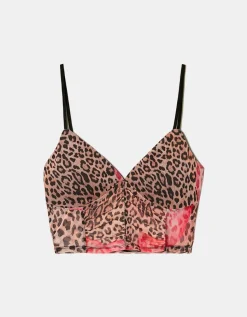 Crop Top en Mesh avec Imprimé Animalier^Tally Weijl Sale