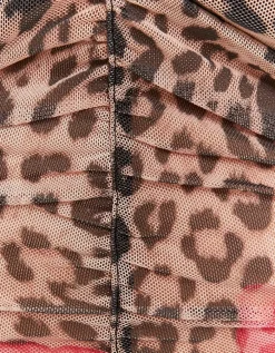 Crop Top en Mesh avec Imprimé Animalier^Tally Weijl Sale