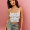 Débardeur Floral Basique avec Détail en Dentelle^Tally Weijl Hot