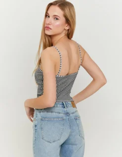 Débardeur Vichy avec Ourlet en Dentelle^Tally Weijl Discount