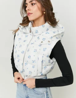 Gilet Matelassé à Micro-Fleurs^Tally Weijl Hot