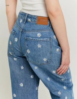 Jean Baggy avec Broderies Fleurs^Tally Weijl Hot