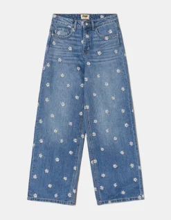 Jean Baggy avec Broderies Fleurs^Tally Weijl Hot