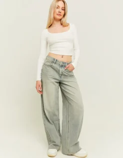 Jean Baggy Bleu Clair Taille Mi-Haute^Tally Weijl Sale