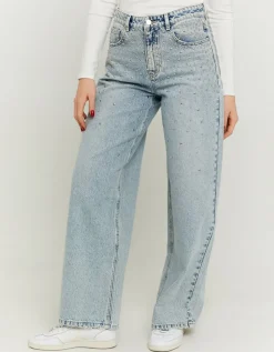 Jean Baggy Clair Taille Mi-Haute Clouté^Tally Weijl Best