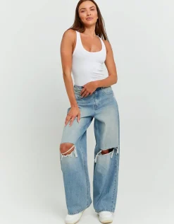 Jean Baggy Destroy Taille Mi-haute^Tally Weijl Online