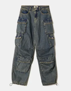 Jean Cargo Parachute Foncé Taille Mi-haute^Tally Weijl Discount