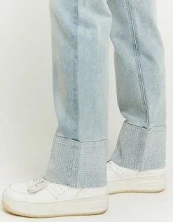 Jean Cropped Flare Clair Taille Haute à Strass^Tally Weijl New
