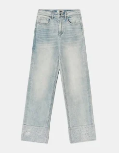 Jean Cropped Flare Clair Taille Haute à Strass^Tally Weijl New