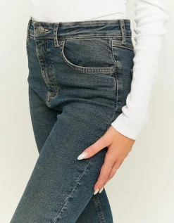 Jean Cropped Flare Bleu Foncé Taille Haute^Tally Weijl Hot