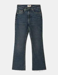 Jean Cropped Flare Bleu Foncé Taille Haute^Tally Weijl Hot
