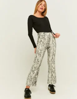 Jean Cropped Flare Imprimé Serpent^Tally Weijl Fashion