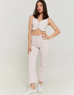 Jean Cropped Flare Imprimé Vichy^Tally Weijl New