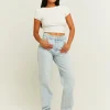 Jean Droit Bleu Clair Taille Haute^Tally Weijl Discount