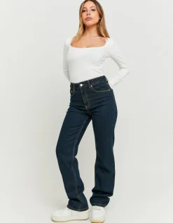 Jean Droit Foncé Taille Haute^Tally Weijl Outlet