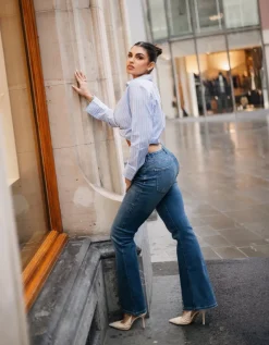 Jean Flare Bleu Foncé Push-Up^Tally Weijl Sale