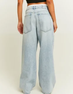 Jean Large Baggy Bleu avec Détail Caleçon^Tally Weijl Clearance