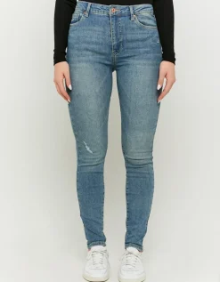 Jean Skinny Destroy Bleu Taille Mi-Haute^Tally Weijl Best
