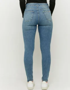 Jean Skinny Destroy Bleu Taille Mi-Haute^Tally Weijl Best
