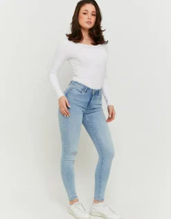 Jean Skinny Push-Up Clair Taille Mi-Haute^Tally Weijl Hot