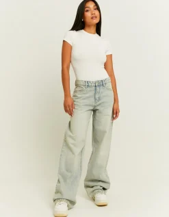 Jean Wide Leg Bleu Clair Taille Haute^Tally Weijl Clearance